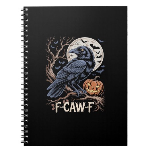 Retro F-Caw-F Bird Crow Funny Crow Bird Cawing Gru Notizblock (Vorderseite)