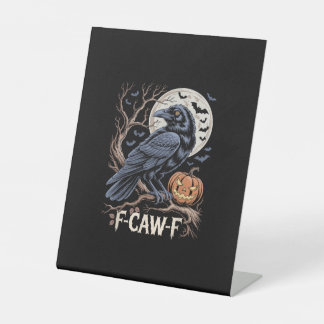 Retro F-Caw-F Bird Crow Funny Crow Bird Cawing Gru Sockelschild