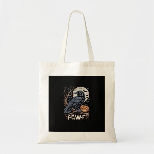 Retro F-Caw-F Bird Crow Funny Crow Bird Cawing Gru Tragetasche (Vorne)
