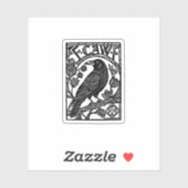 Retro F Caw F Crow Funny Saying Meme Design Aufkleber (Blatt)