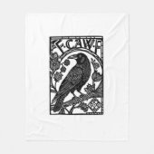 Retro F Caw F Crow Funny Saying Meme Design Fleecedecke (Vorderseite)