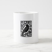 Retro F Caw F Crow Funny Saying Meme Design Jumbo-Tasse (Vorderseite)