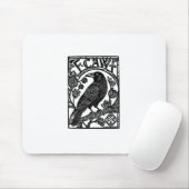Retro F Caw F Crow Funny Saying Meme Design Mousepad (Mit Mouse)