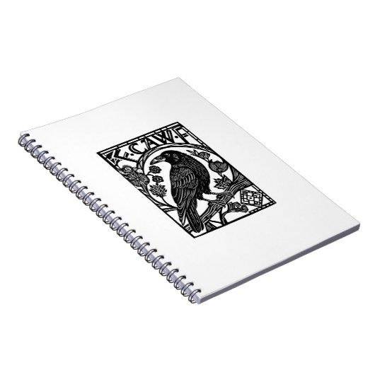 Retro F Caw F Crow Funny Saying Meme Design Notizblock (Rechte Seite)