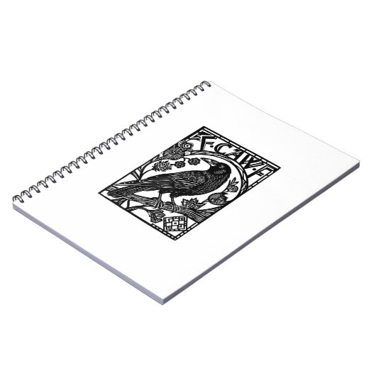 Retro F Caw F Crow Funny Saying Meme Design Notizblock (Linke Seite)