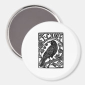 Retro F Caw F Krähe Lustiger Spruch Meme Design Magnet (Vorderseite/Rückseite)
