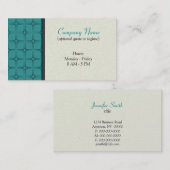 Retro Fab Business Card, Aquamarin Visitenkarte (Vorne/Hinten)
