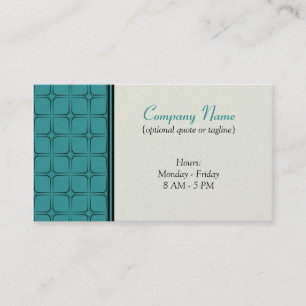 Retro Fab Business Card, Aquamarin Visitenkarte