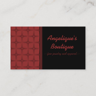 Retro Fabulous Business Card, Crimson Visitenkarte
