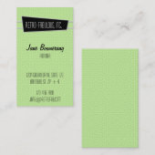 Retro-Fabulous Vertikale Visitenkarte (Vorne/Hinten)