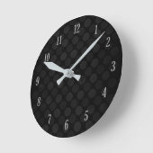 Retro Faded Black Circles Runde Wanduhr (Winkel)