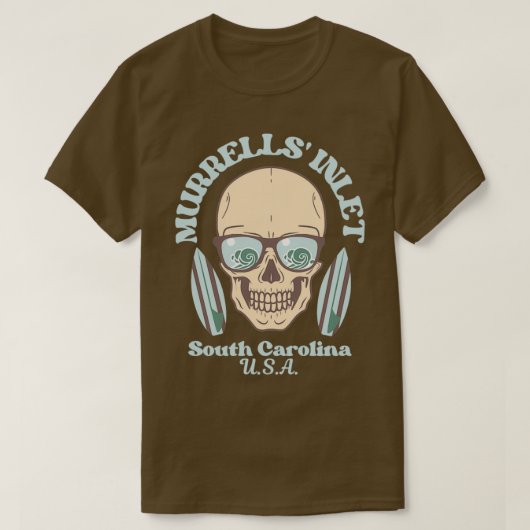 Retro Faded Skull Murrells Inlet South Carolina U T-Shirt (Design vorne)
