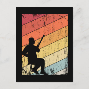 Retro-Fagottspieler-Geschenke Jazz-Musik Fagott Postkarte