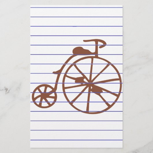 Retro Fahrrad Briefpapier (Vorderseite)