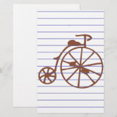 Retro Fahrrad Briefpapier (Vorne/Hinten)