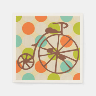Retro-Fahrrad-Cocktailserviette Serviette