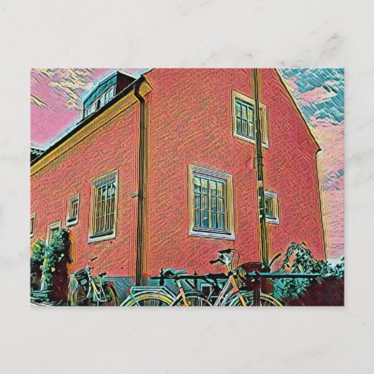 Retro-Fahrrad-Kunstwerke Postkarte (Vorderseite)