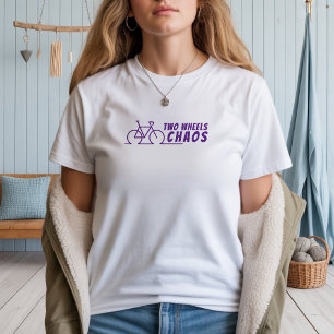 Retro-Fahrrad Mädchen Ironie lila T-Shirt