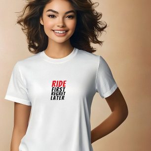 Retro-Fahrrad Mädchen Ironie schwarz rot Tri-Blend Shirt