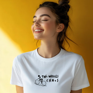 Retro-Fahrrad Mädchen Ironie schwarz Tri-Blend Shirt