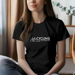 Retro Fahrrad Mädchen Ironie schwarz weiß Tri-Blend Shirt