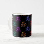 Retro-Fahrrad-Muster Kaffeetasse (Vorderseite Links)
