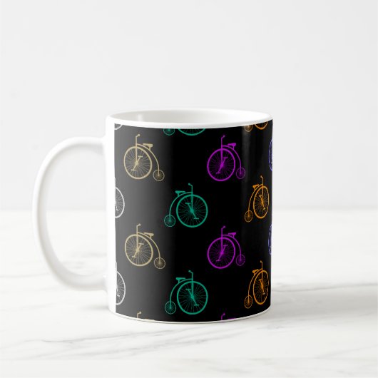 Retro-Fahrrad-Muster Kaffeetasse (Links)