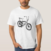 Retro Fahrrad - Schwarzes T-Shirt (Vorderseite)