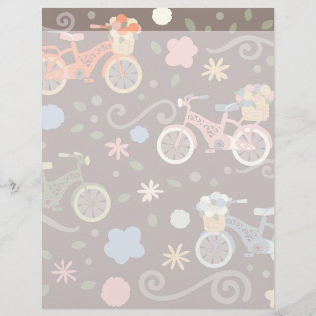 Retro-Fahrrad und Blume (Vorderseite)