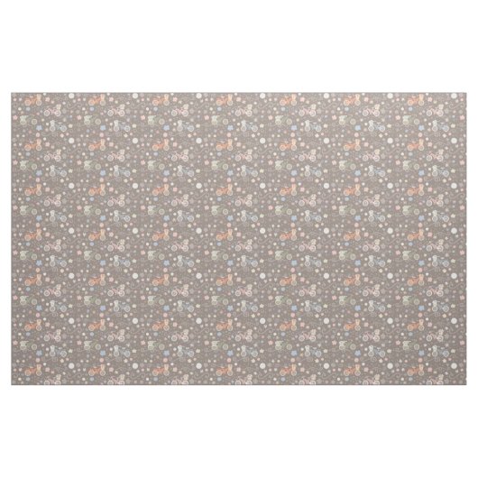 Retro Fahrrad und Blumen Stoff (Fat Quarter (45,7 x 55,9 cm))