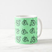 Retro-Fahrradmuster Kaffeetasse (VorderseiteRechts)