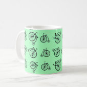 Retro-Fahrradmuster Kaffeetasse (Vorderseite Links)