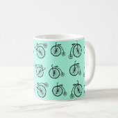 Retro-Fahrradmuster Kaffeetasse (VorderseiteRechts)