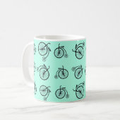 Retro-Fahrradmuster Kaffeetasse (Vorderseite Links)
