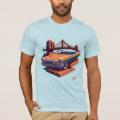Retro-Fahrt auf der Queens-Brücke: Klassisches Cad T-Shirt (Vorderseite)