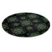 Retro Fairy Stars Black Glass Cutting Board Schneidebrett (Ecke)