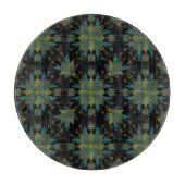 Retro Fairy Stars Black Glass Cutting Board Schneidebrett (Vorderseite)