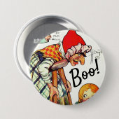 Retro Fairy Tale Halloween 🎃 Papierpuppen Danke Y Button (Vorne & Hinten)