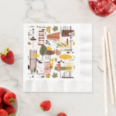 Retro Fall A Go Go Serviette (Beispiel)