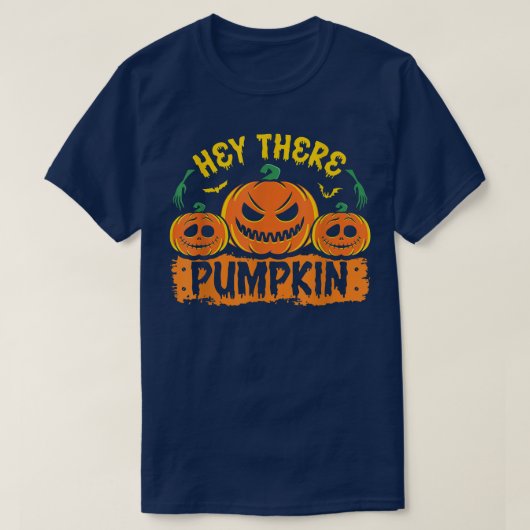 Retro Fall Ästhetik, Hey da Pumpkin T-Shirt (Design vorne)