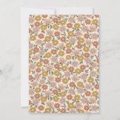 Retro Fall Blütenstaub Rost Brautparty Erden Einladung (Rückseite)