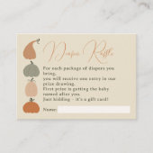 Retro Fall chic Pumpkin Baby Duschkabine Windelwan Begleitkarte (Vorderseite)