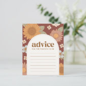Retro Fall Floral Baby Showcard (Stehend Vorderseite)