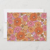 Retro Fall Floral Custom Co-ed Couples Shower Dankeskarte (Rückseite)