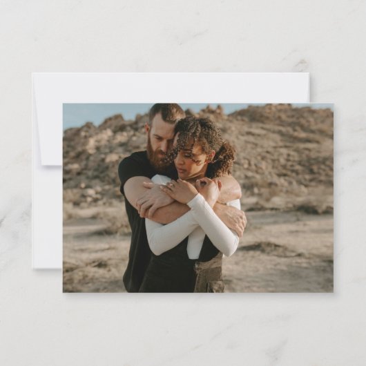 Retro Fall florale Aquarell Foto QR Hochzeit RSVP (Rückseite)