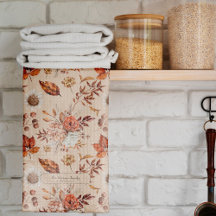 Retro Fall florale elegante Familienname personali