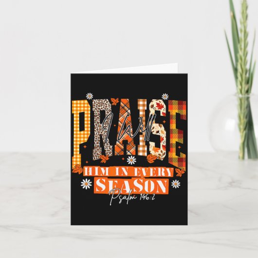 Retro Fall For Jesus He Never Leaves Autumn Christ Karte (Vorderseite)