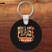 Retro Fall For Jesus He Never Leaves Autumn Christ Schlüsselanhänger (Vorderseite)