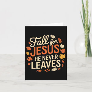 Retro Fall für Jesus, Verlasst er nie Erntedank Karte