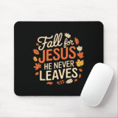 Retro Fall für Jesus, Verlasst er nie Erntedank Mousepad (Mit Mouse)